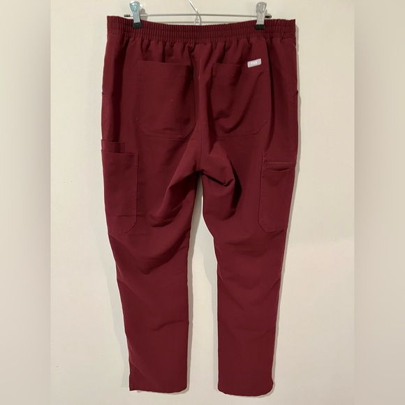 Figs Yola Skinny Scrub Pant Burgundy - Picture 4 of 4